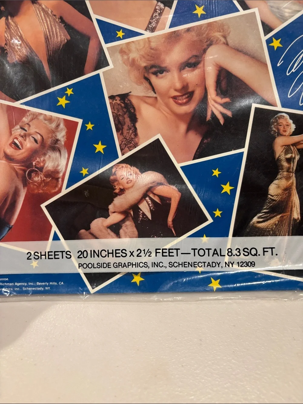 Marilyn Monroe Gift Wrap Wrapping Paper Gift Wrap NWT. RARE. Rock Wraps